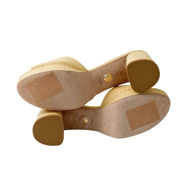 VERONICA BEARD Size 9 M Dali Woven Textured Platform Slide Sandal Raffia Shoes - Picture 8 of 10